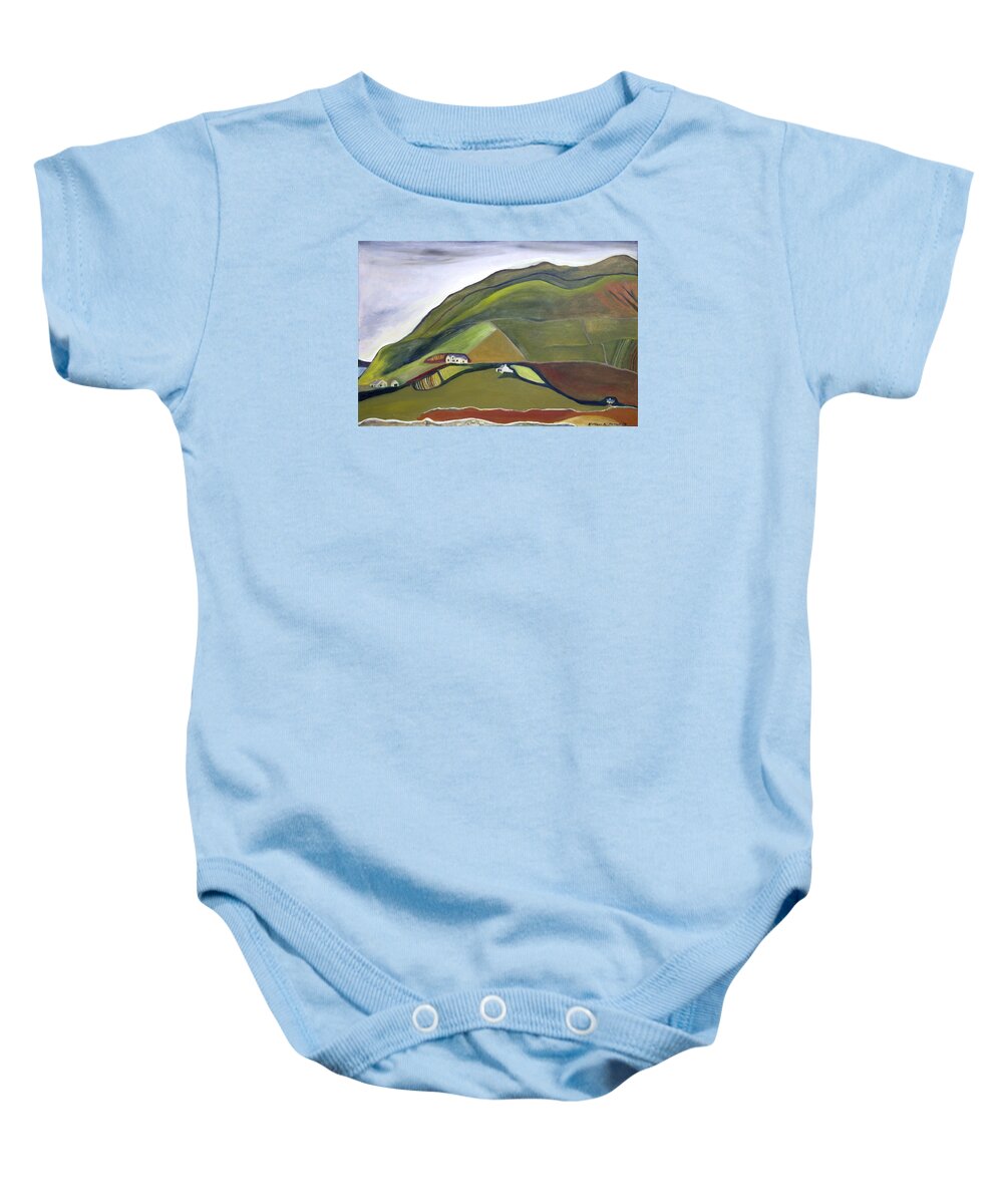  Baby Onesie featuring the painting O Mountains That You Skip by Kathleen Barnes