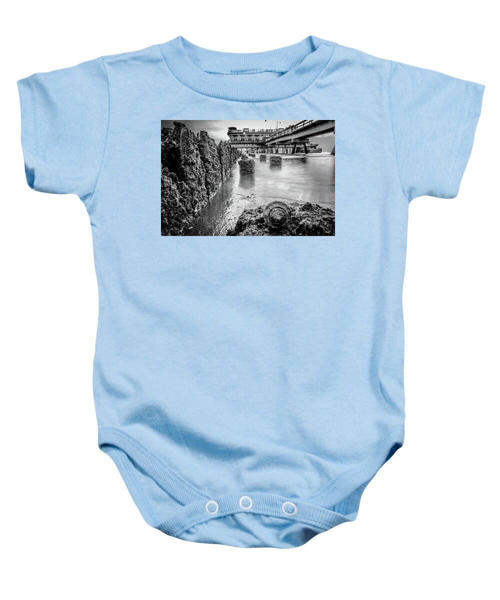 Sunrise Baby Onesie featuring the photograph Ocean View Pier Summer Sunrise 19 by Larkin's Balcony Photography