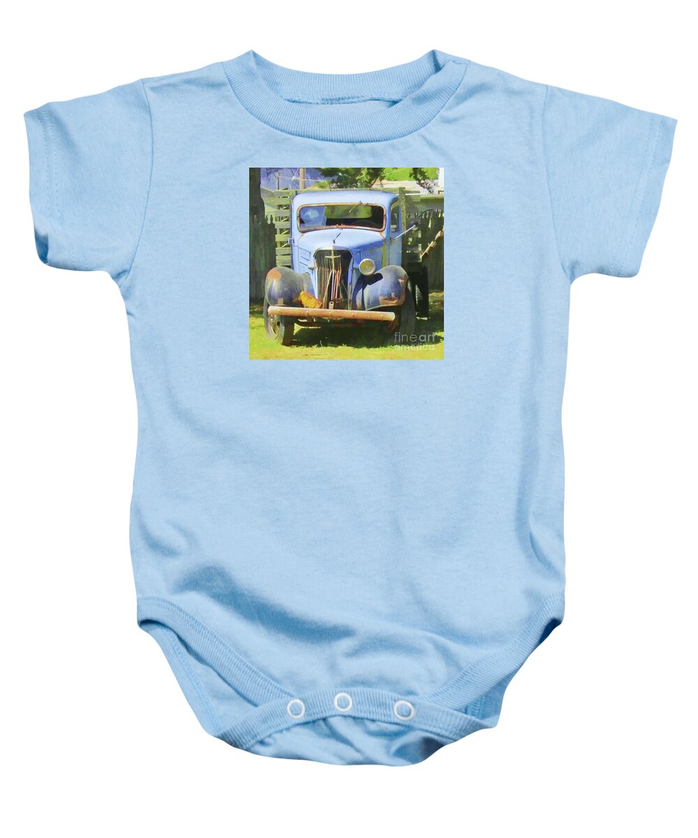Car Baby Onesie featuring the photograph Old Soul #1 by Joyce Creswell