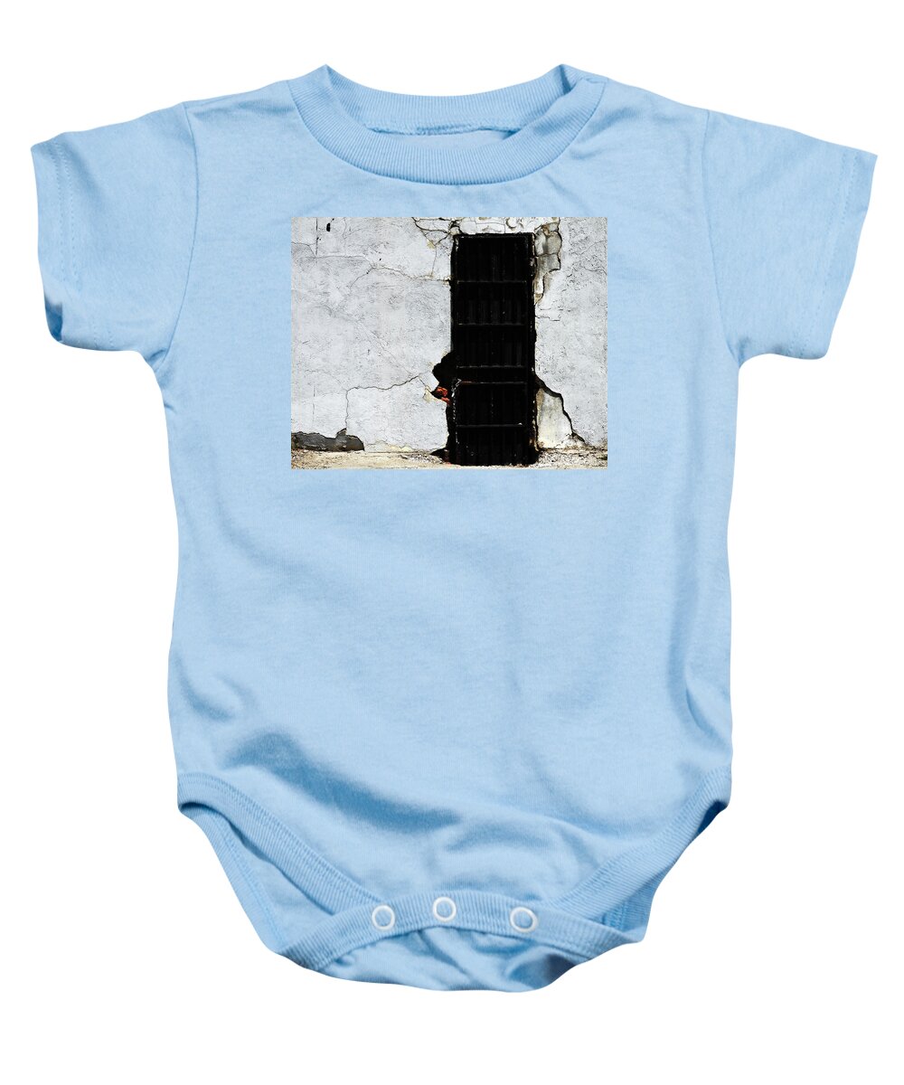 Wall Baby Onesie featuring the photograph Opportunity Knocked by Joseph Noonan