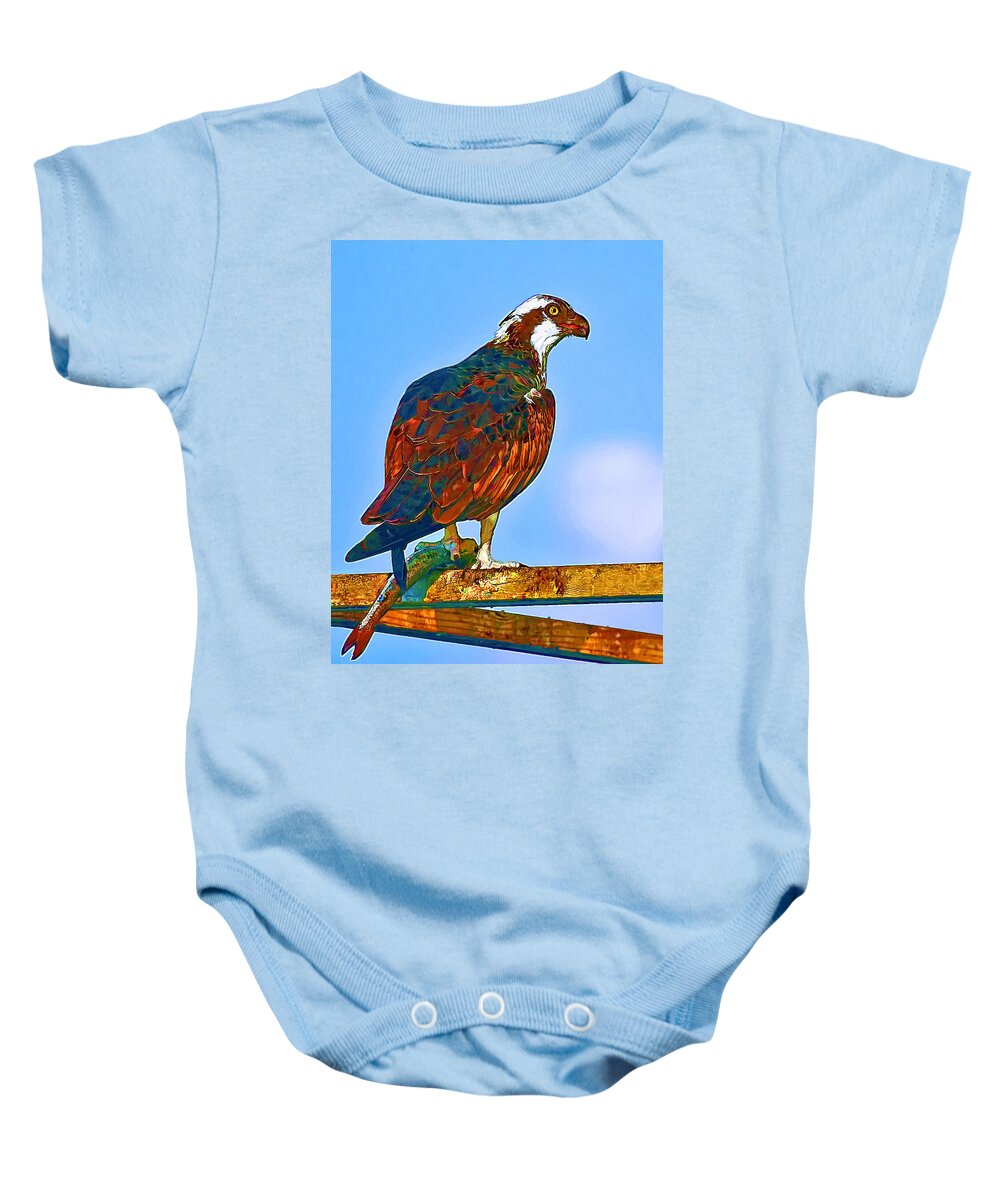 Osprey And Fish Baby Onesie featuring the photograph Osprey and Fish by Ginger Wakem