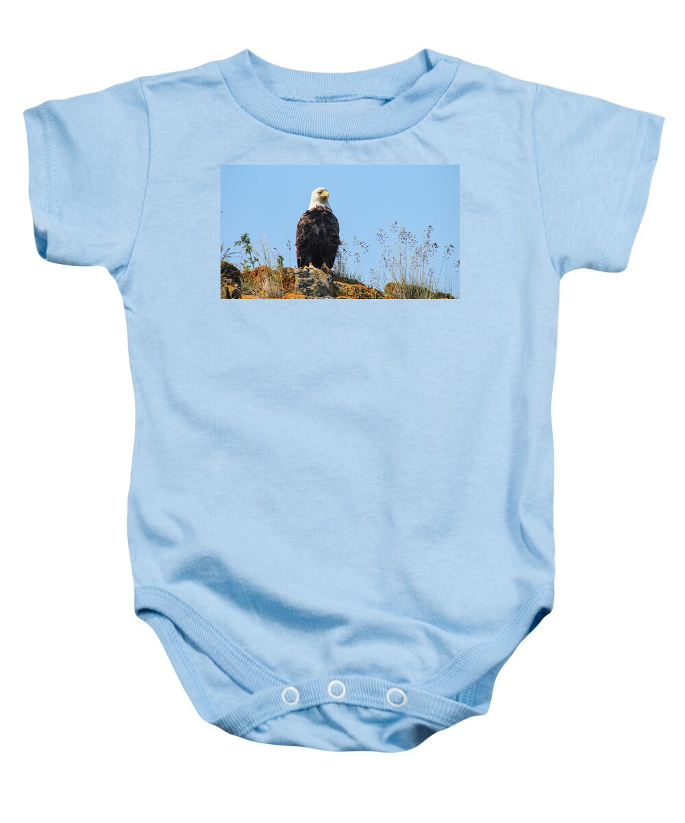 Eagle Baby Onesie featuring the photograph Overseer by Holly Ross