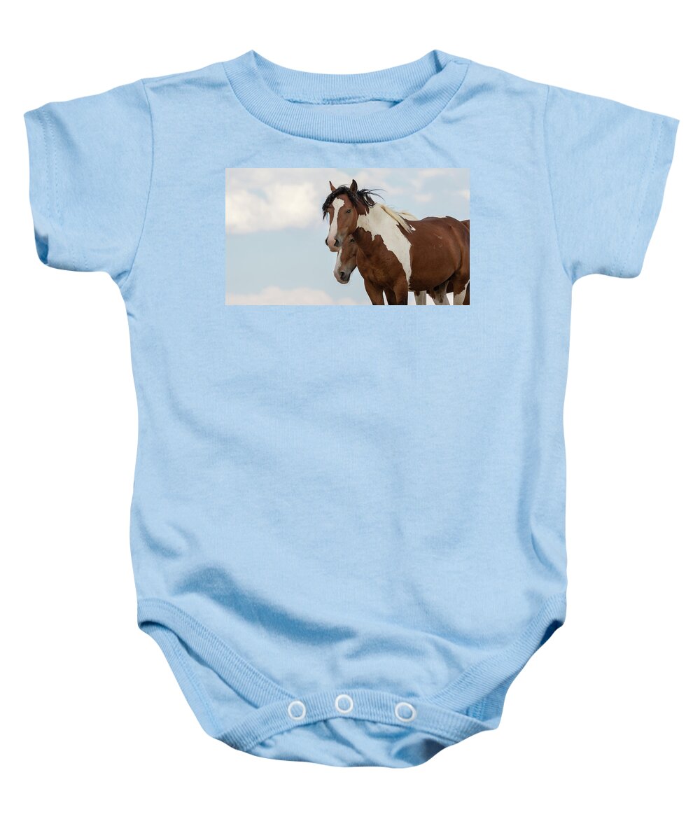Horse Baby Onesie featuring the photograph Paints by Ronnie And Frances Howard