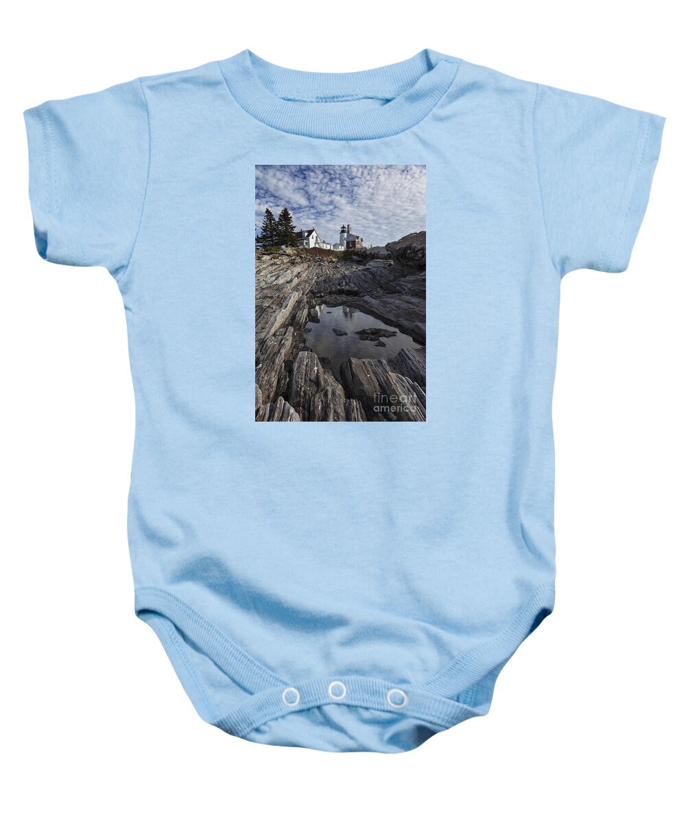 Maine Baby Onesie featuring the photograph Pemaquid Lighthouse by Timothy Johnson