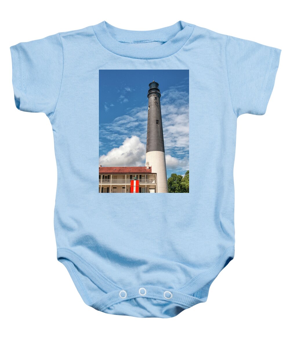 Functional Lighthouse Baby Onesie featuring the photograph Pensacola Lighthouse by Victor Culpepper