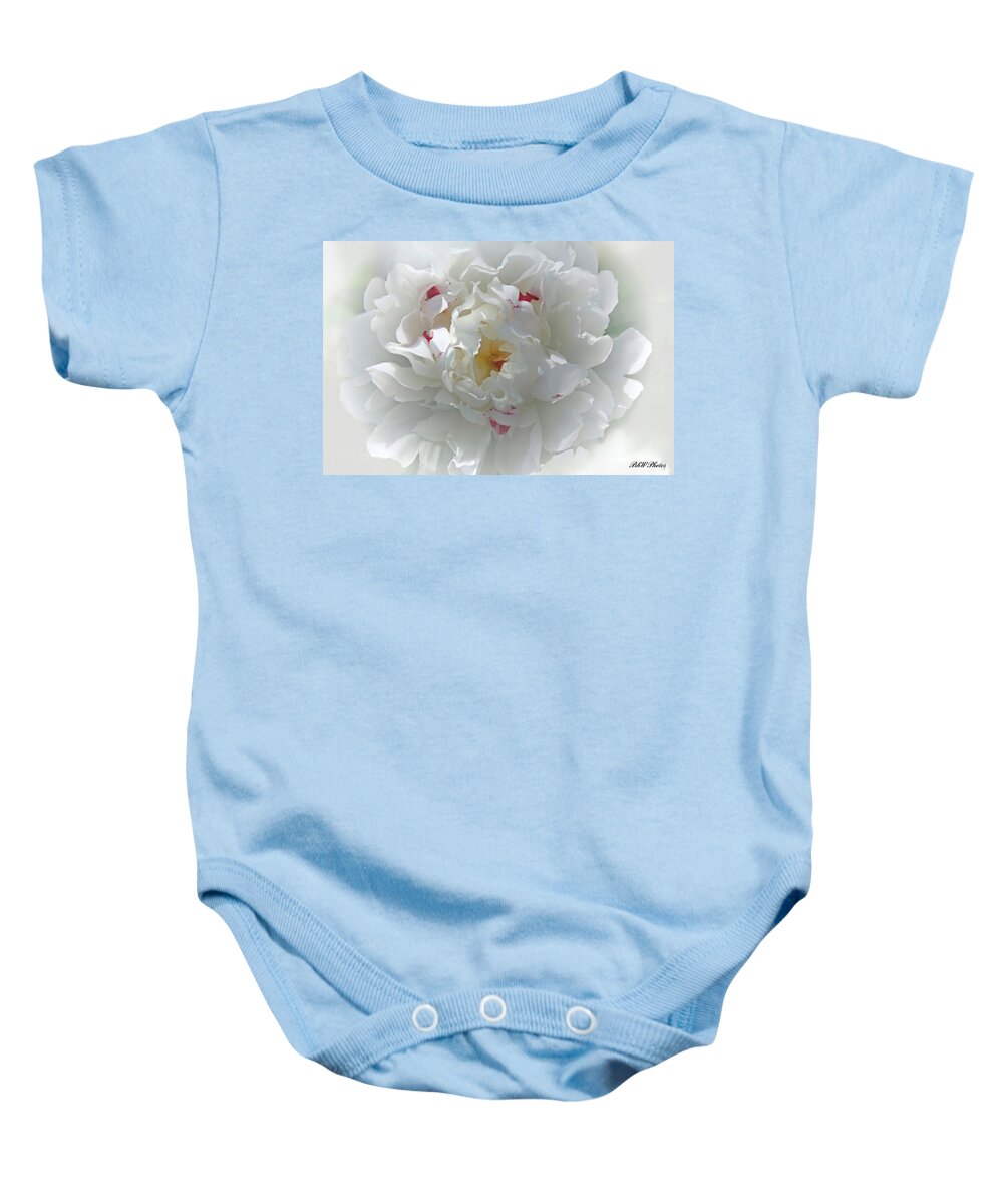 Peony Baby Onesie featuring the photograph Peony by Bonnie Willis