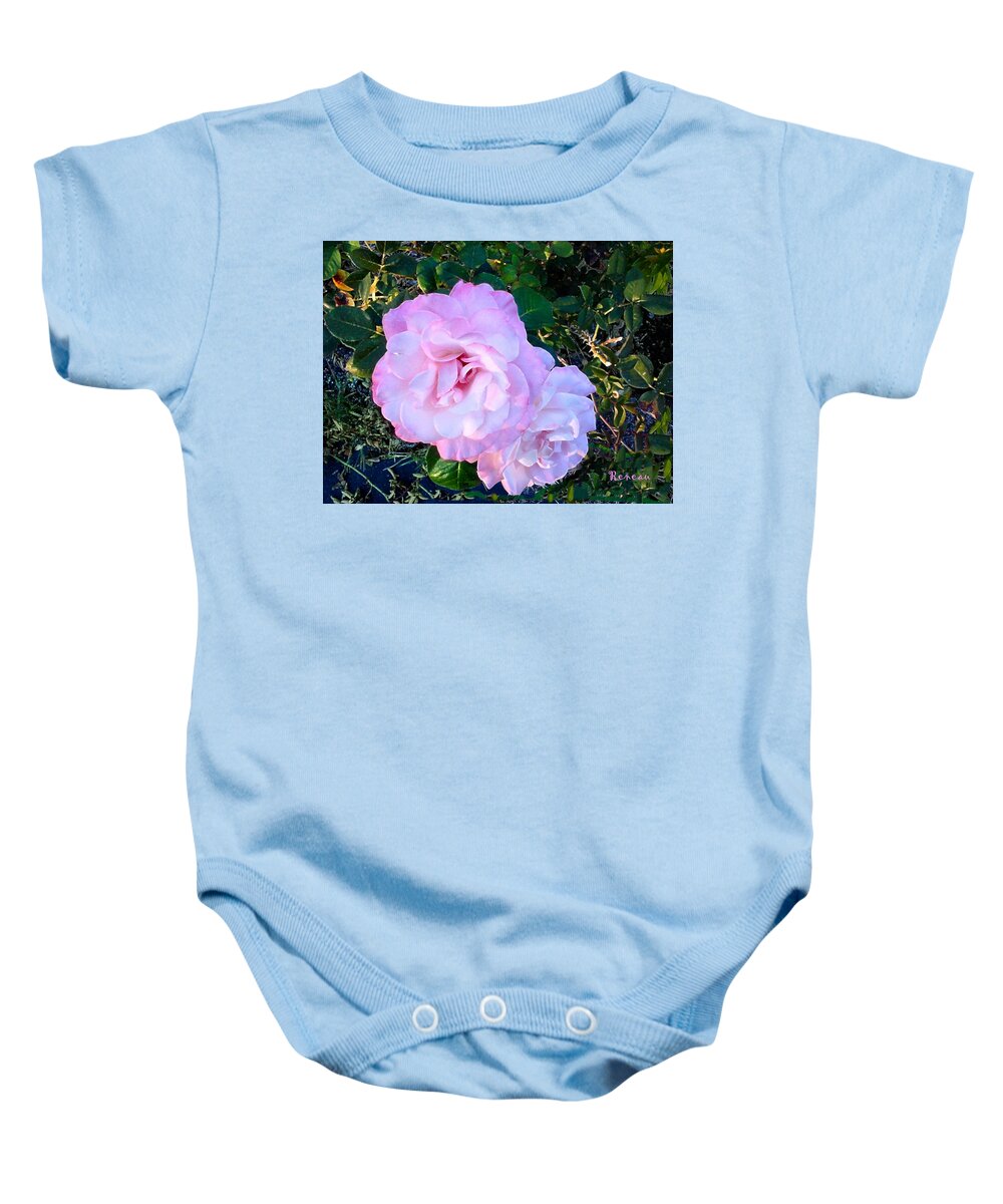 Roses Baby Onesie featuring the photograph Pink-white Roses 1 by A L Sadie Reneau