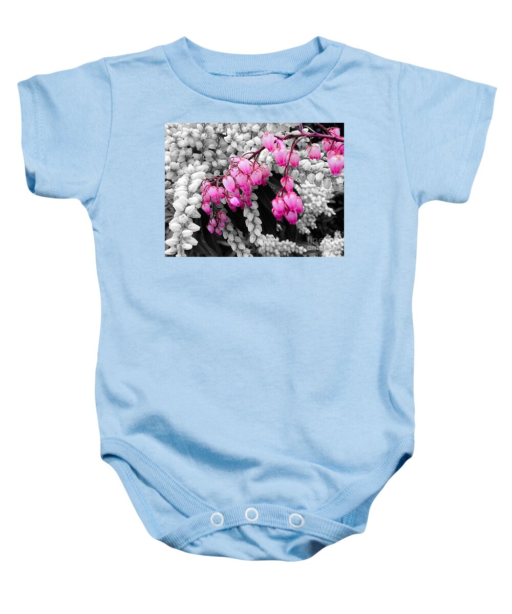 Marcel Stevahn Baby Onesie featuring the photograph Pink to the Past by Marcel Stevahn
