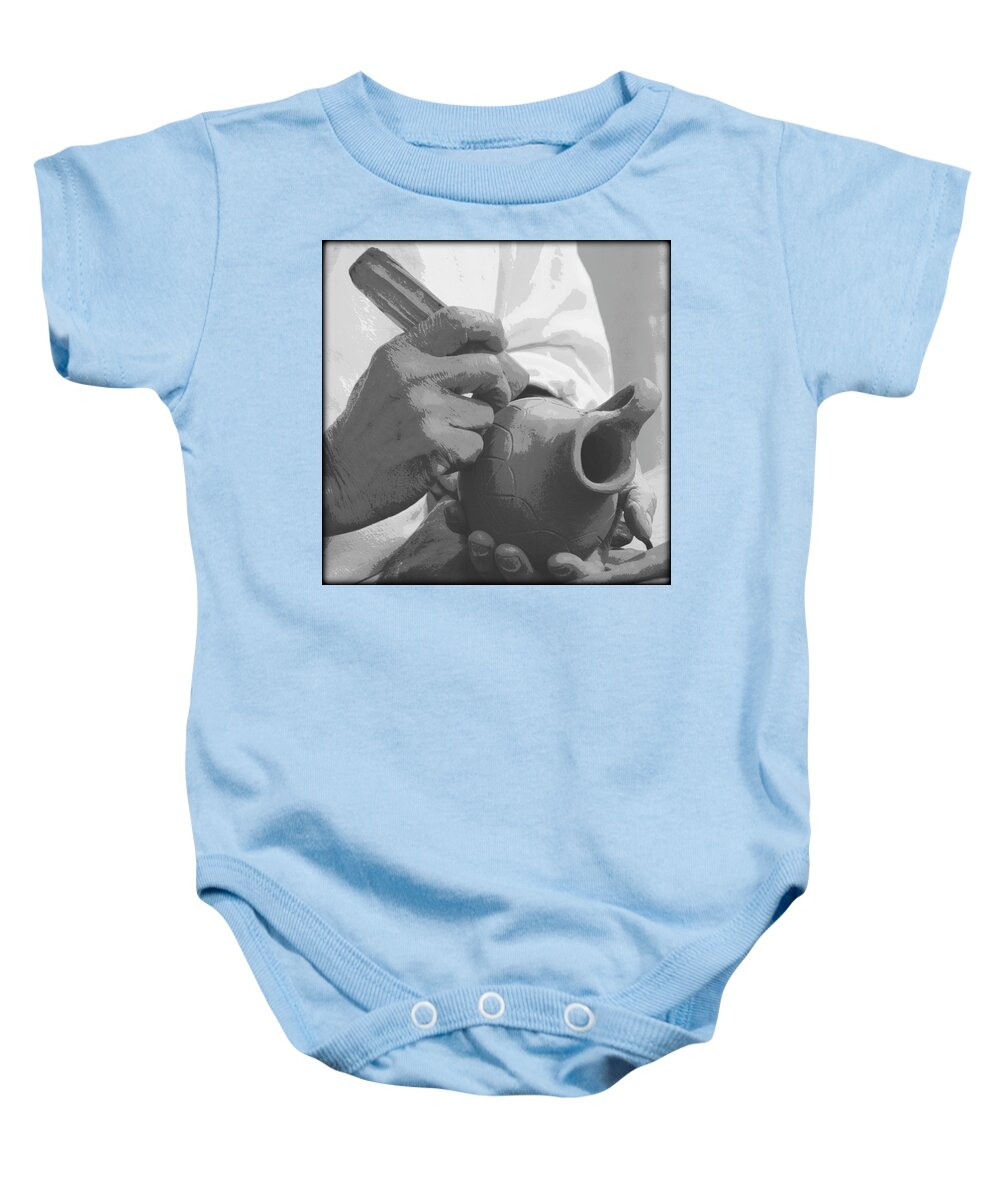 Pottery Baby Onesie featuring the photograph Pottery by Tammy Schneider