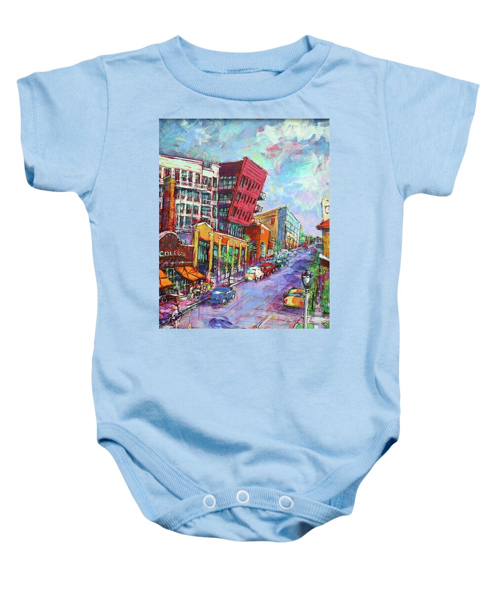 Painting Baby Onesie featuring the painting Prospect Perspective by Les Leffingwell