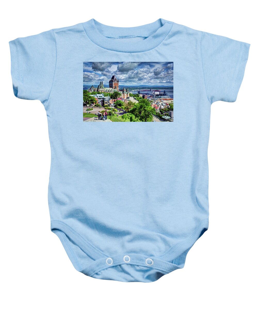 Quebec City Baby Onesie featuring the photograph Quebec City Overlook by David Thompsen