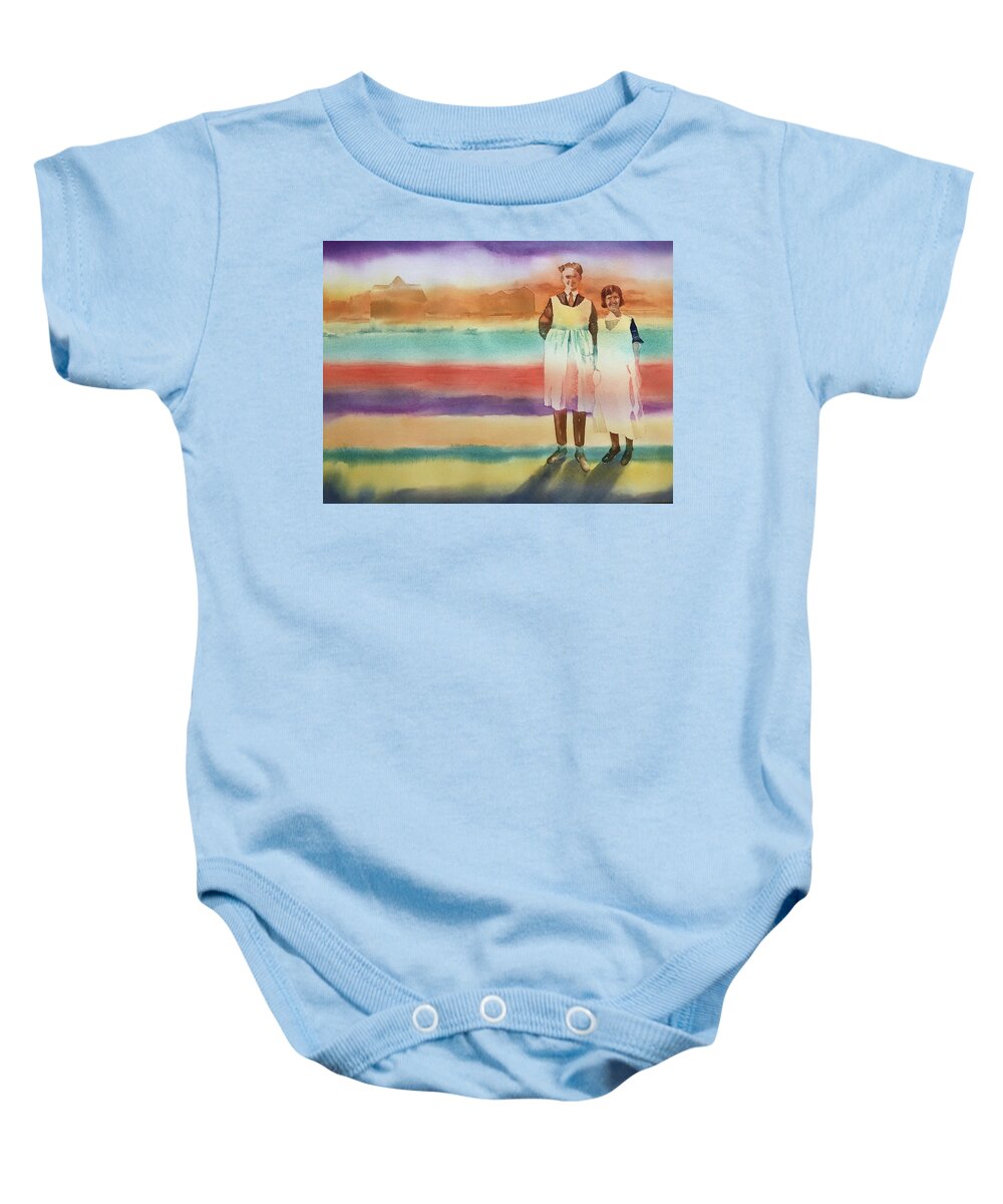  Baby Onesie featuring the painting Real Men Wear Aprons by Tara Moorman