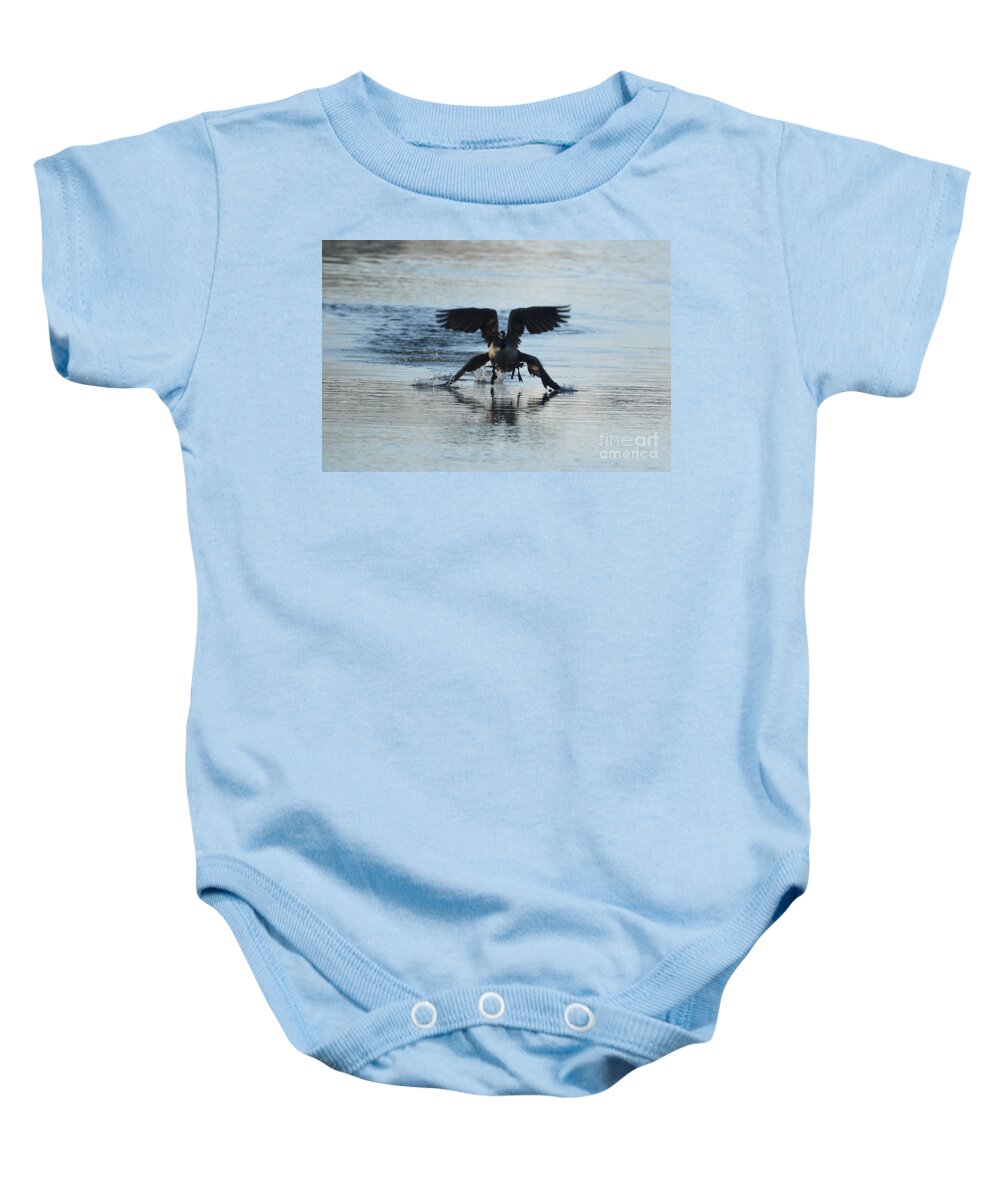 Canada Geese Baby Onesie featuring the photograph Really by Sheila Lee