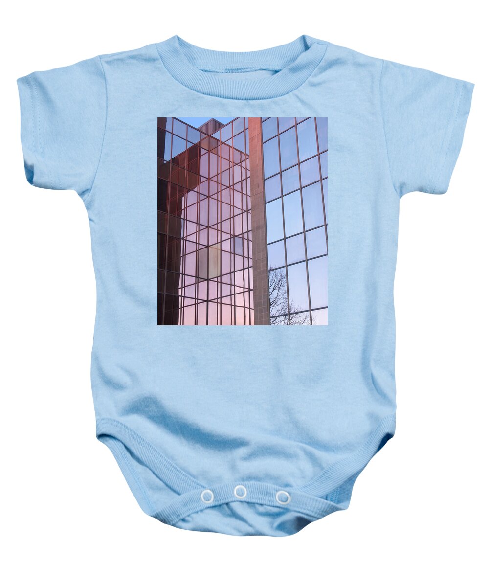 Reflection Baby Onesie featuring the photograph Reflecting Sundown by Ann Horn