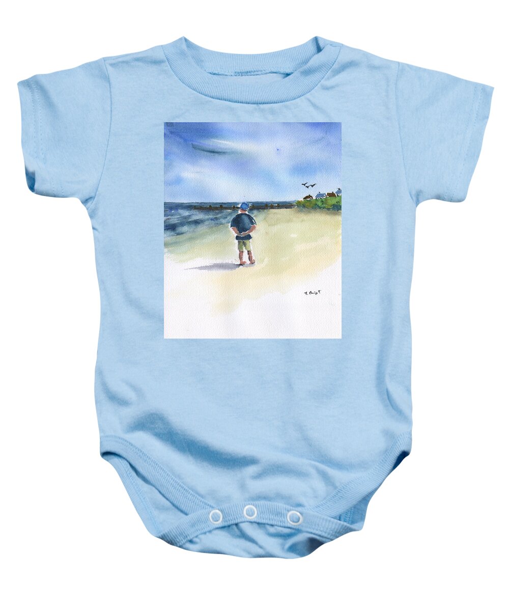 Reflection On A Sunny Day Baby Onesie featuring the painting Reflection On A Sunny Day by Frank Bright