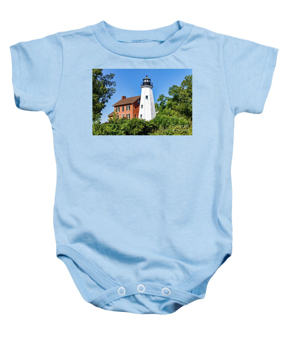 Lighthouse Baby Onesie featuring the photograph Rochester Genesee Lighthouse by William Norton