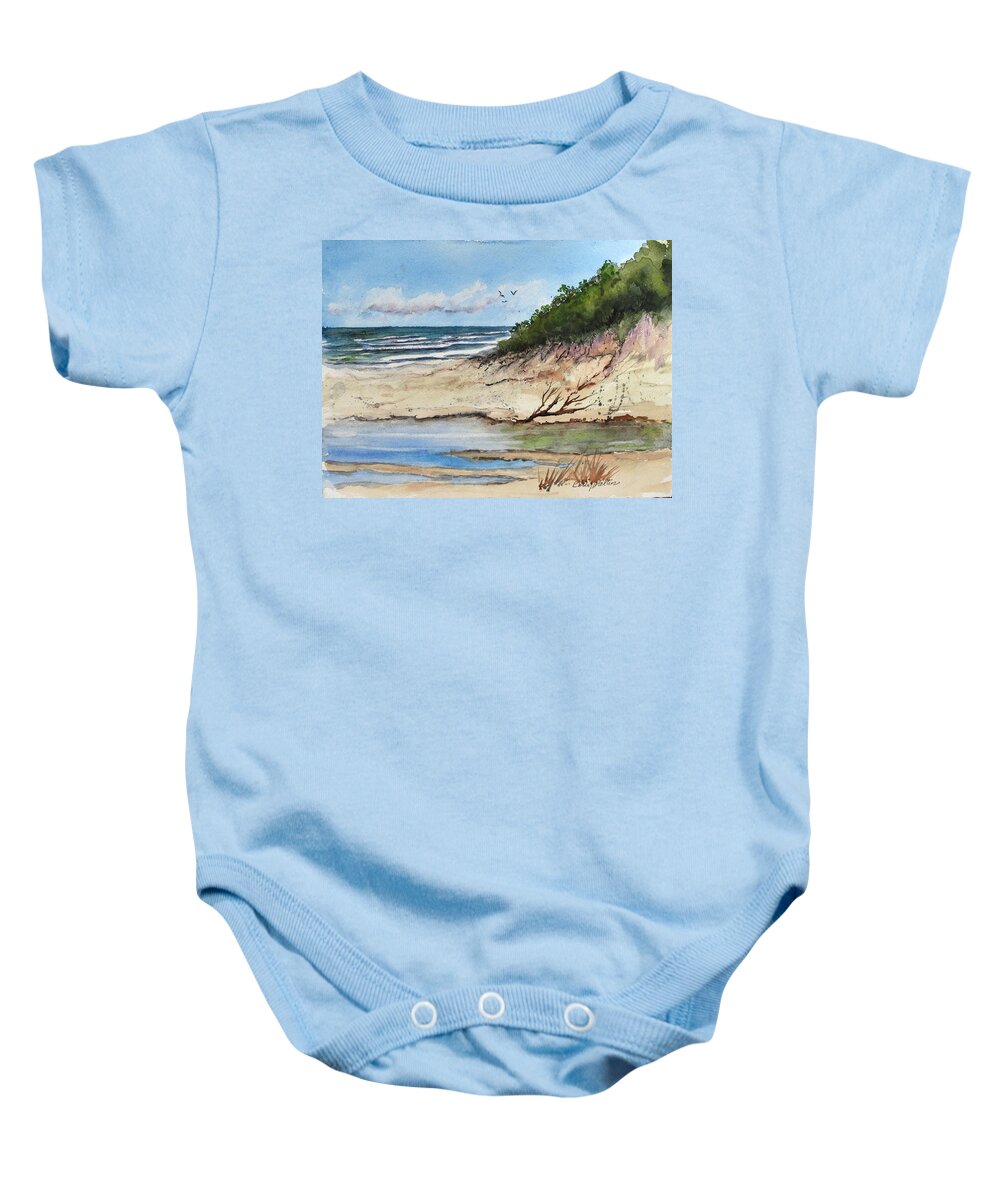  Baby Onesie featuring the painting Rough Beauty by Bobby Walters
