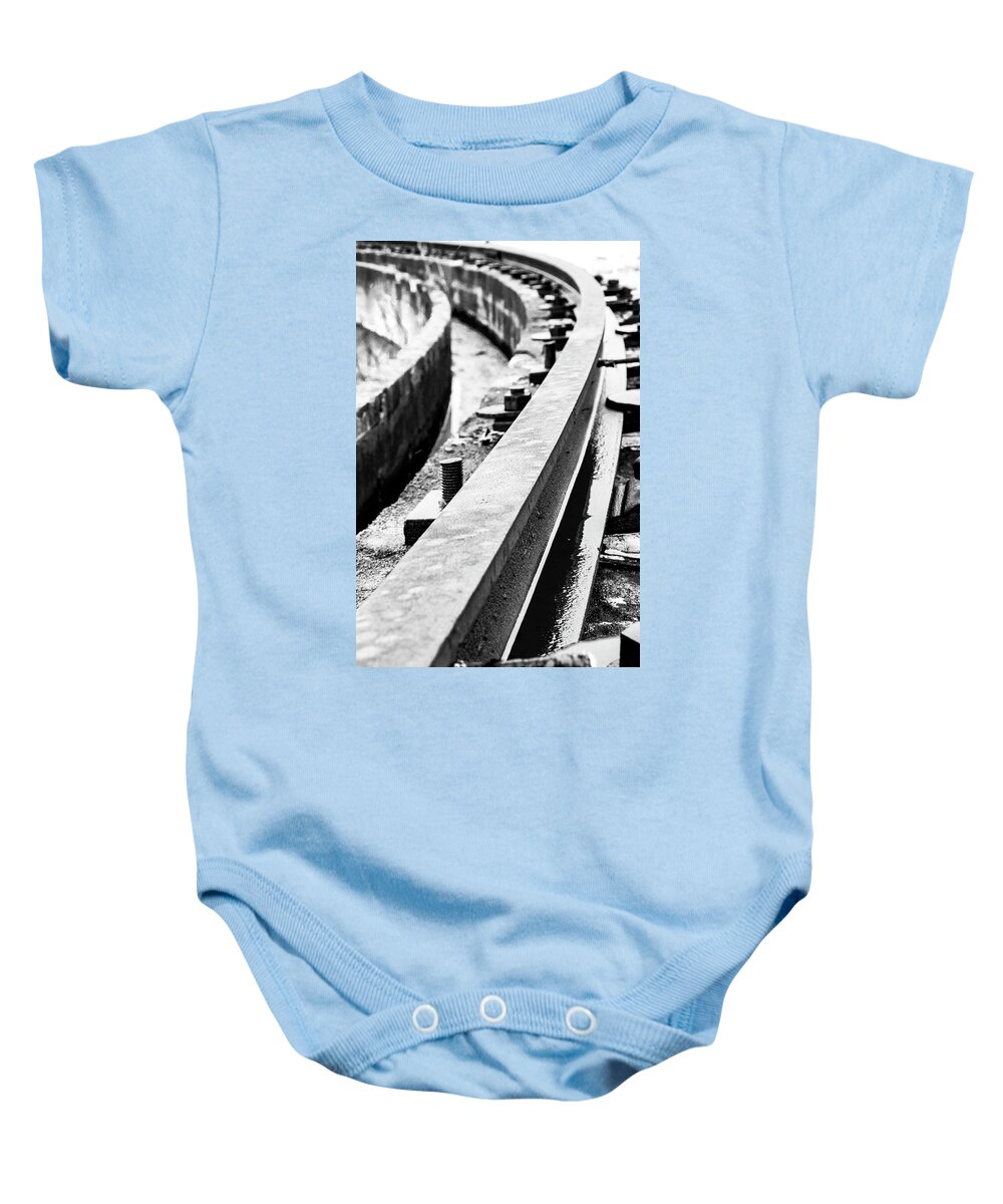 Rail Baby Onesie featuring the photograph Round the Bend by Holly Ross