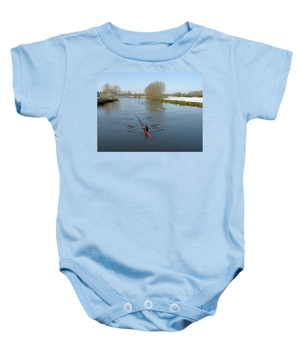 Europe Baby Onesie featuring the photograph Rowing Practice by Rod Johnson