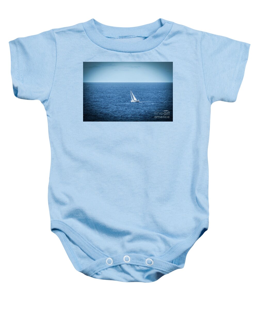 Boat Baby Onesie featuring the photograph Sailboat in the Caribean by Thomas Marchessault