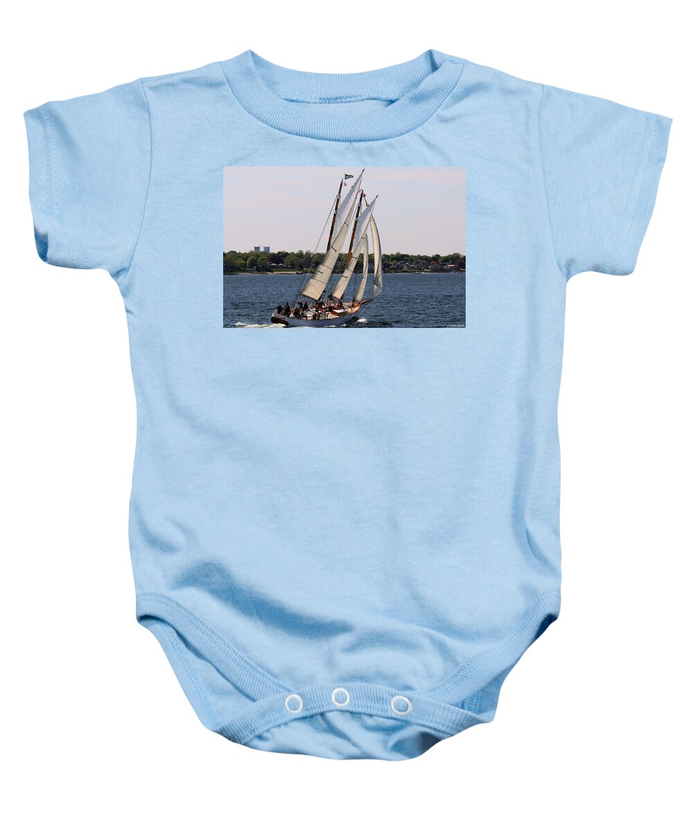 Sailboat Baby Onesie featuring the photograph Sailing Newport by Tom Prendergast