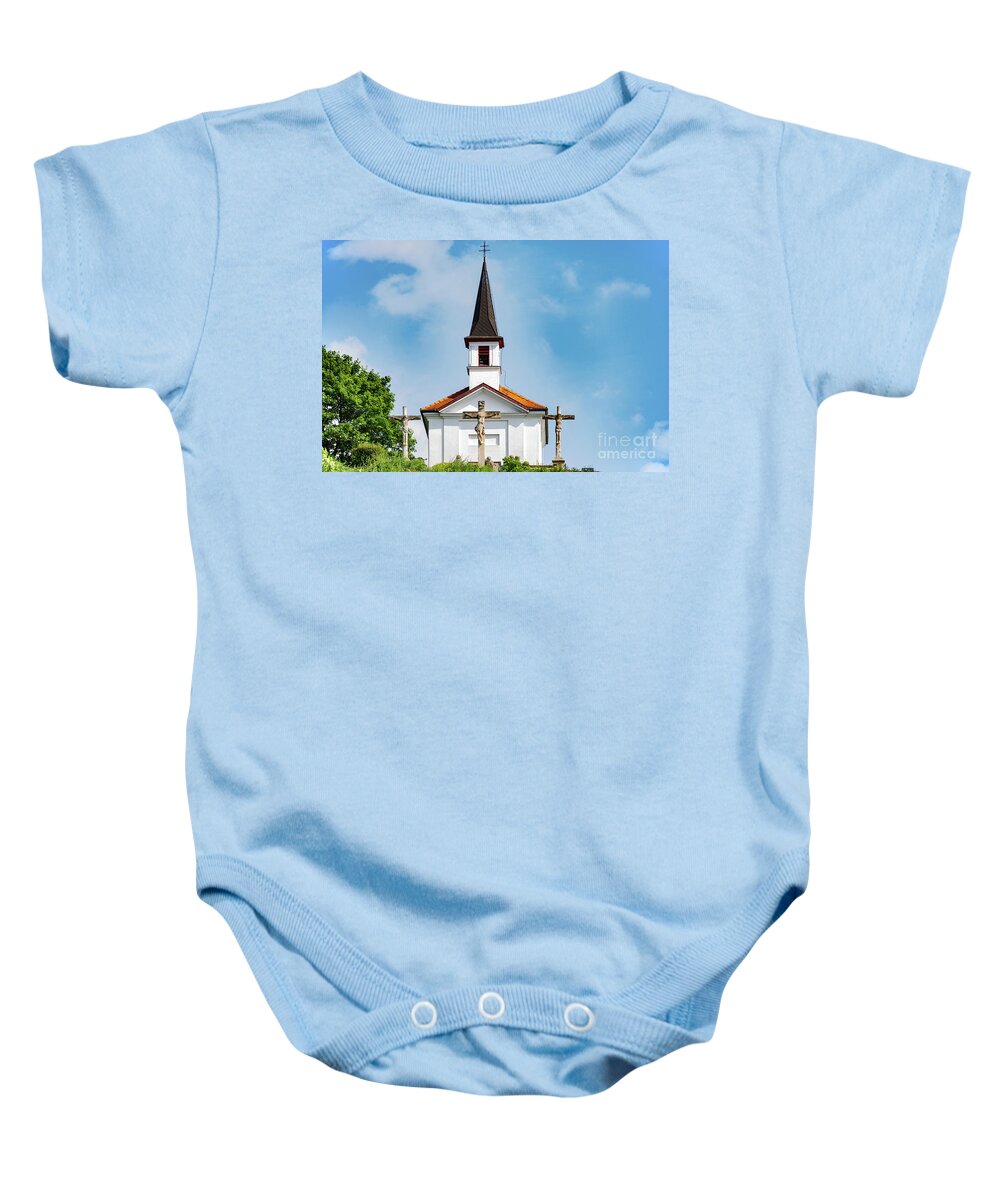 Esztergom Baby Onesie featuring the photograph Saint Thomas Chapel by Bob Phillips