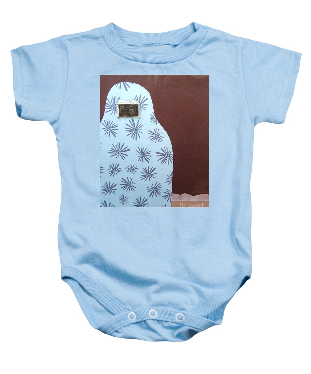 Woman Baby Onesie featuring the mixed media Screen To The World by Debra Bretton Robinson