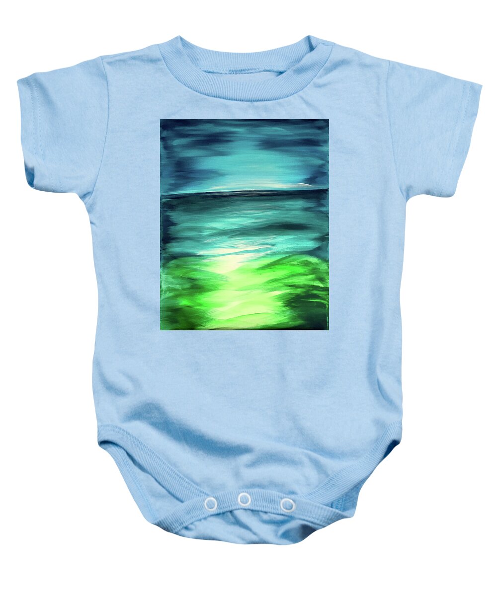 Serenity Baby Onesie featuring the painting Serenity by Michelle Pier