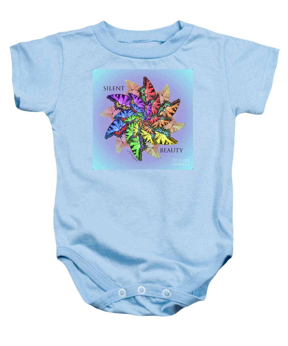 Butterfly Baby Onesie featuring the digital art Silent Beauty by Jacqueline Shuler