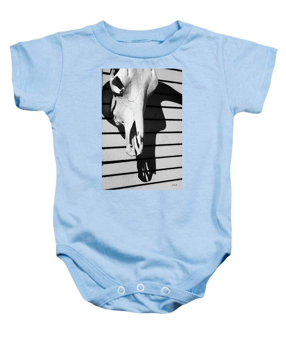 Skull Baby Onesie featuring the photograph Skull and Shadow by David Gordon