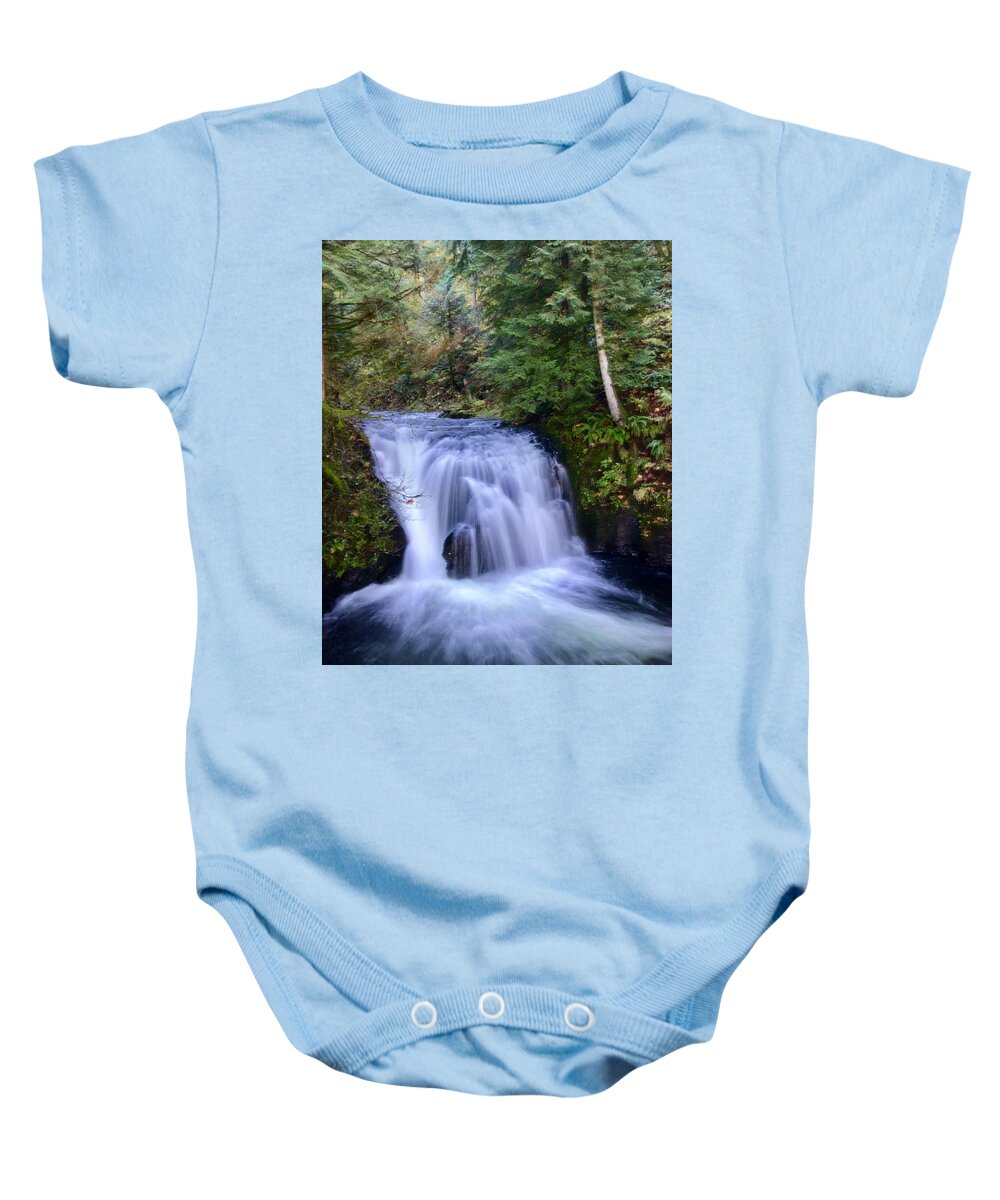 Waterfall Baby Onesie featuring the photograph Small Cascade by Brian Eberly