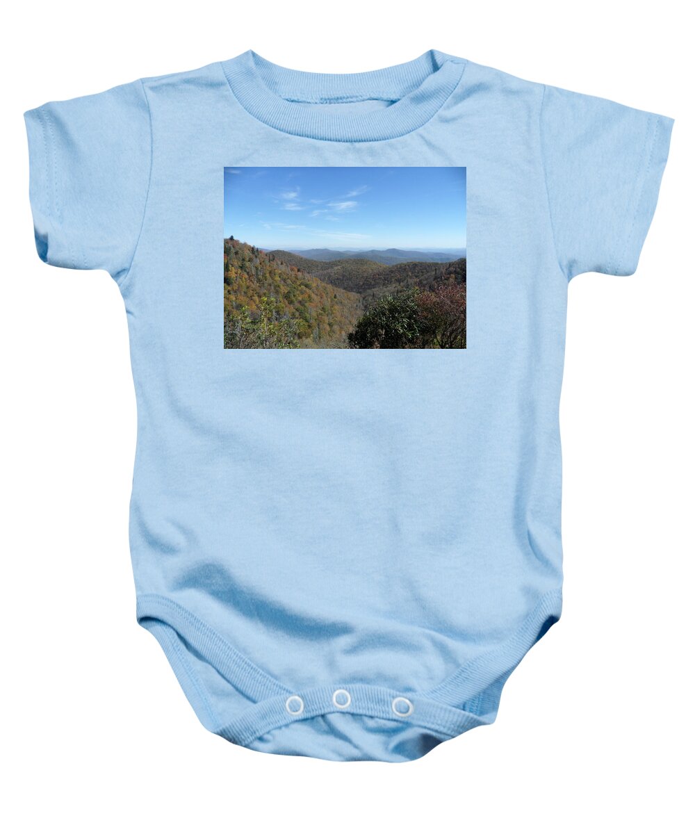 Smoky Mountains Baby Onesie featuring the photograph Smokies 6 by Val Oconnor