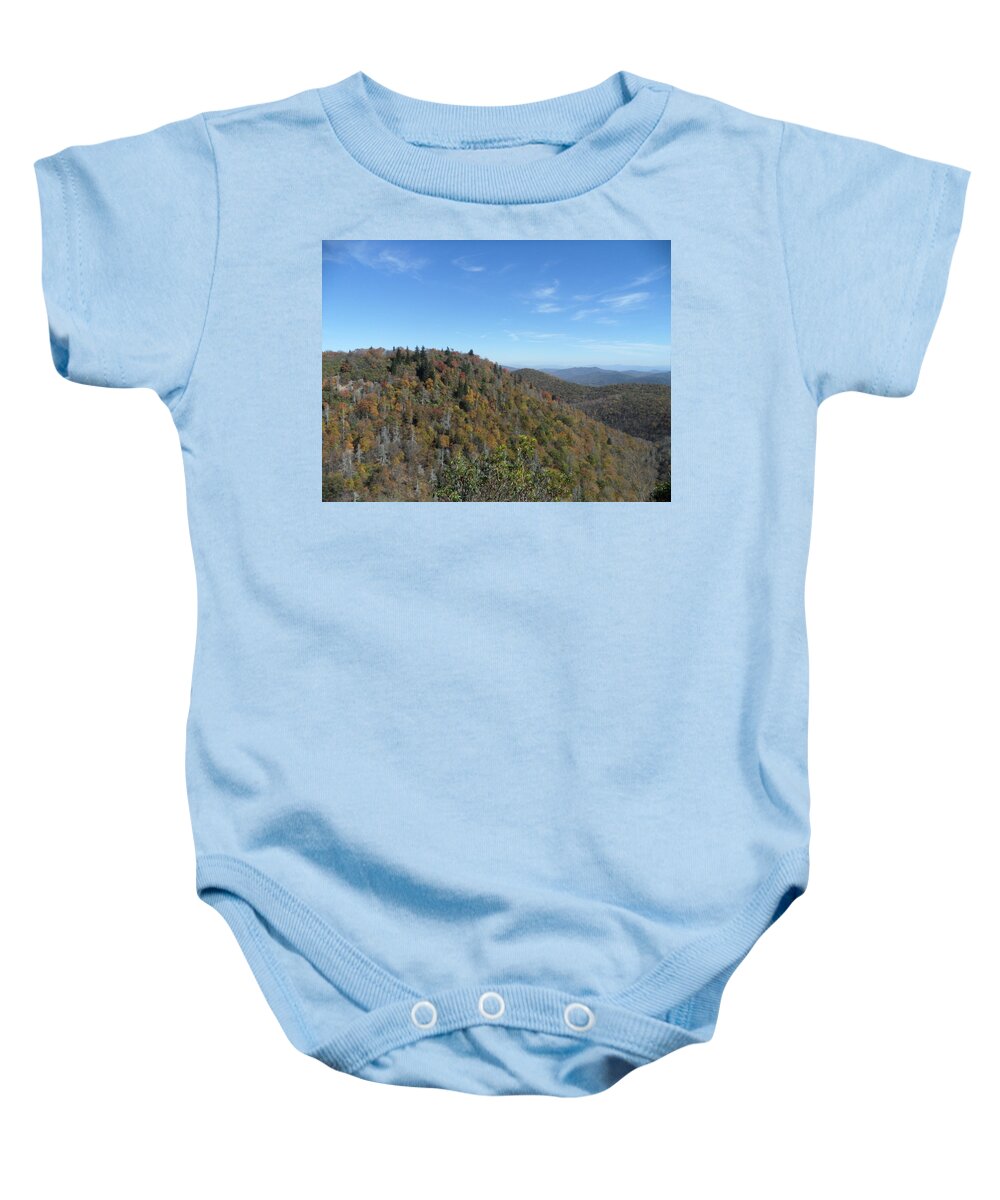 Smoky Mountains Baby Onesie featuring the photograph Smokies 7 by Val Oconnor