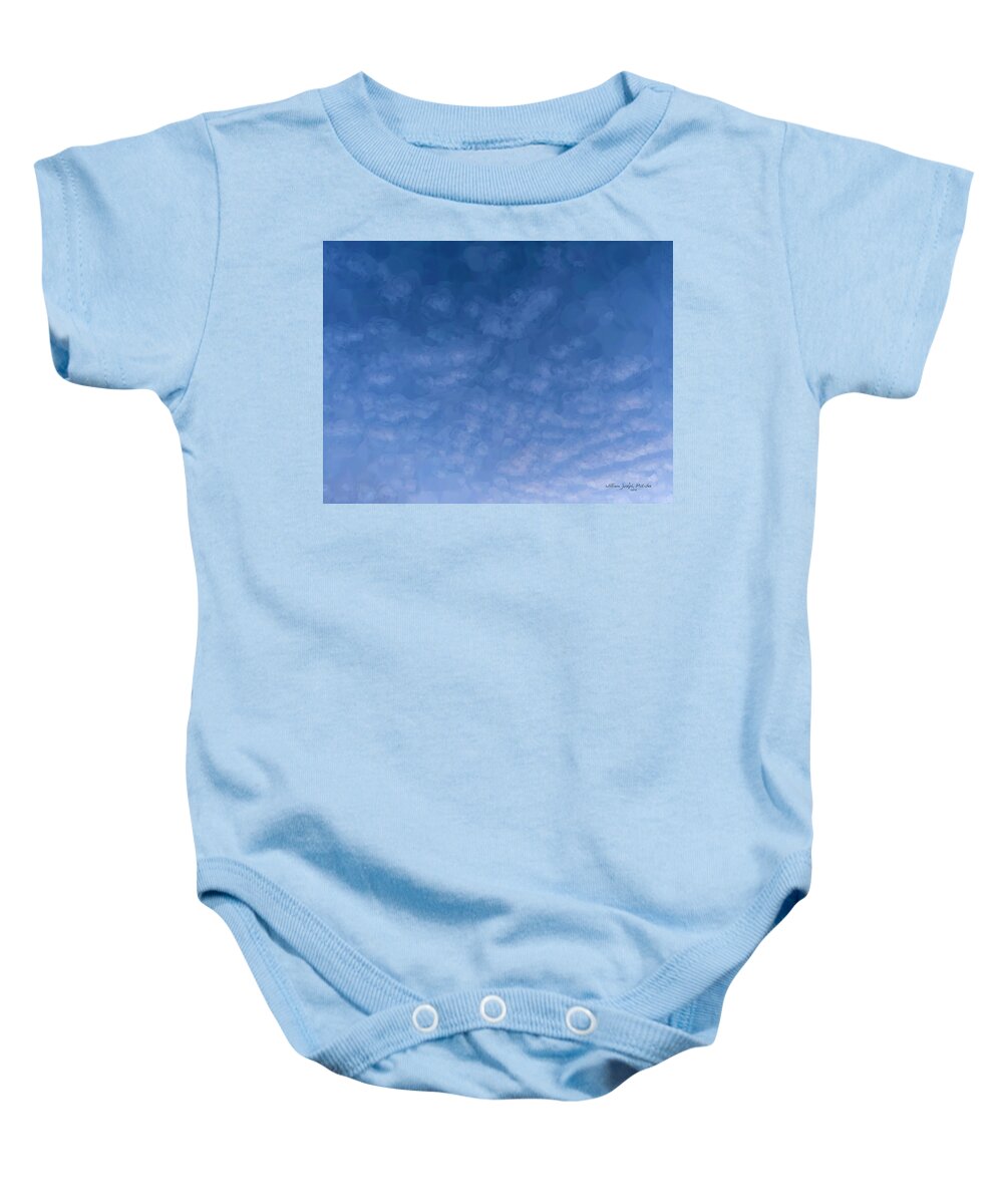 Skyscape Baby Onesie featuring the painting Solstice Dawn by Bill McEntee