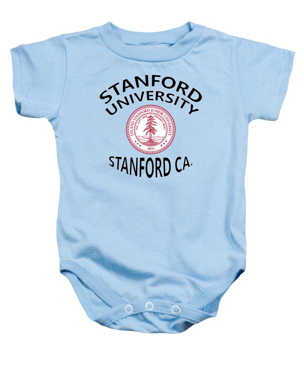 Stanford University Baby Onesie featuring the digital art Stanford University Stanford California by Movie Poster Prints