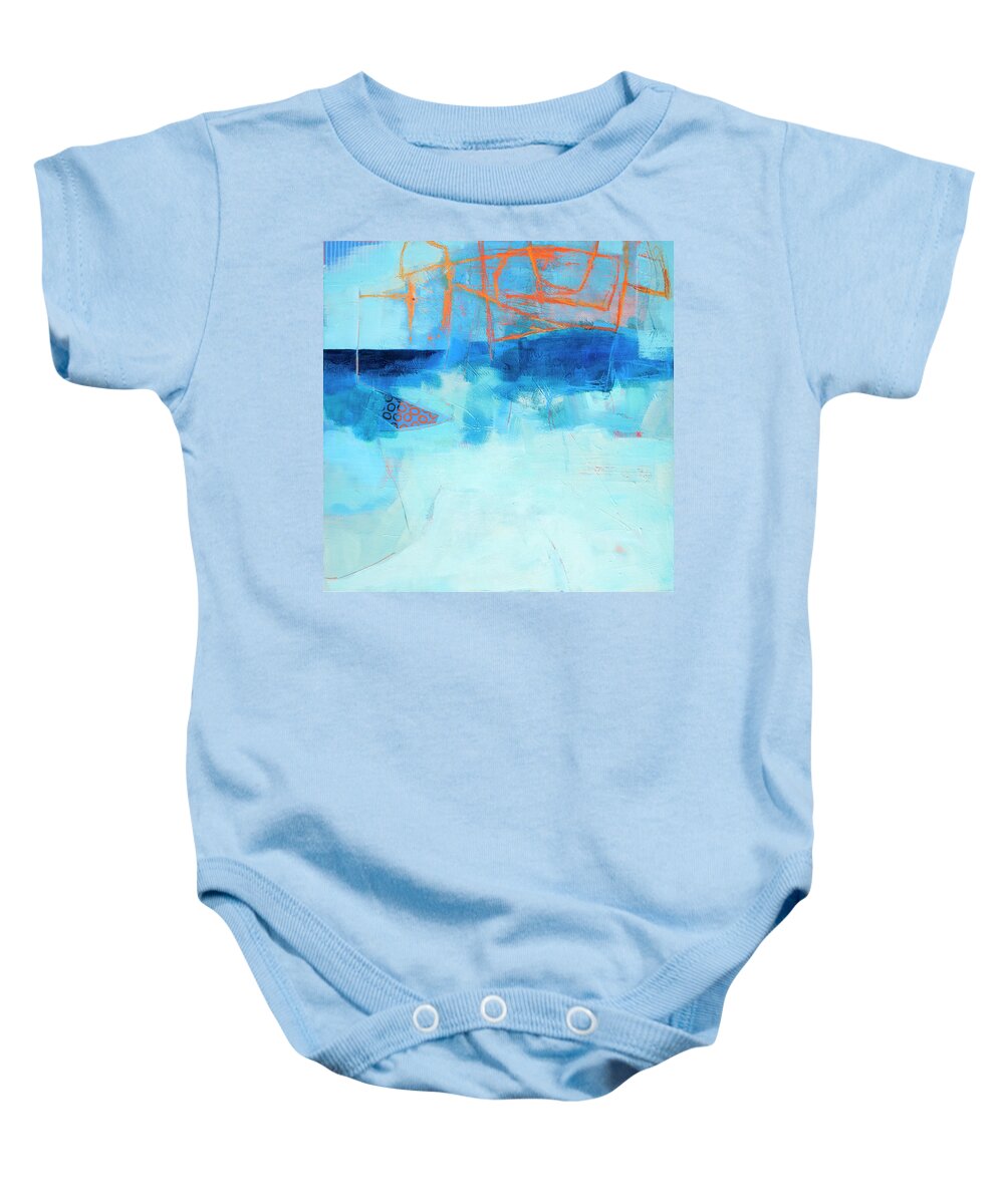 Abstract Art Baby Onesie featuring the painting Storm Warning #3 by Jane Davies