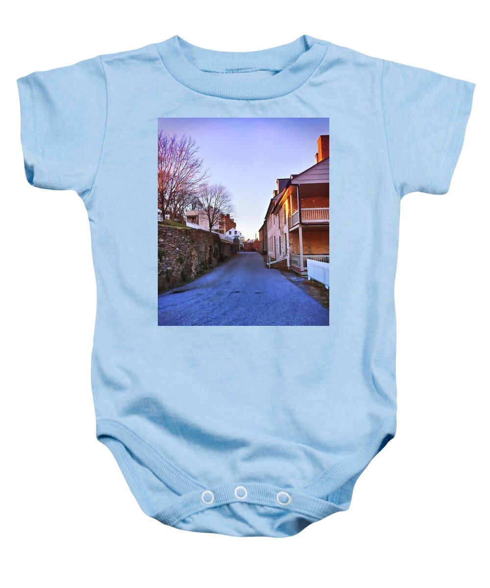 Harpers Ferry Baby Onesie featuring the photograph Streets of Harpers Ferry by Chris Montcalmo