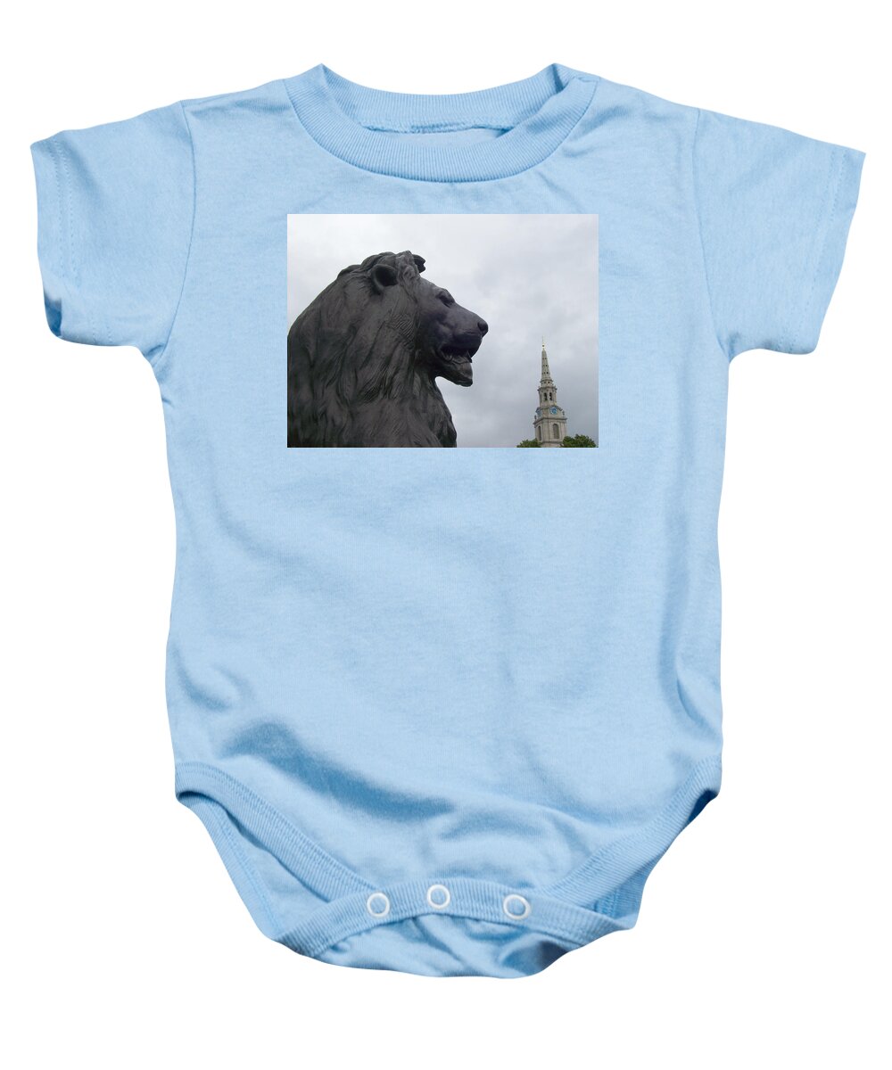 Lion Baby Onesie featuring the photograph Strong Lion by Mary Mikawoz