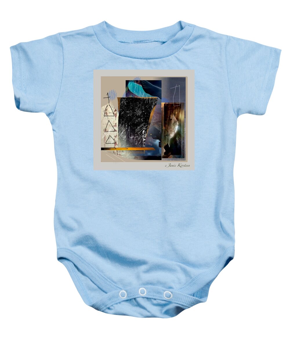 Mixed Media Baby Onesie featuring the mixed media Summer Night 2 by Janis Kirstein
