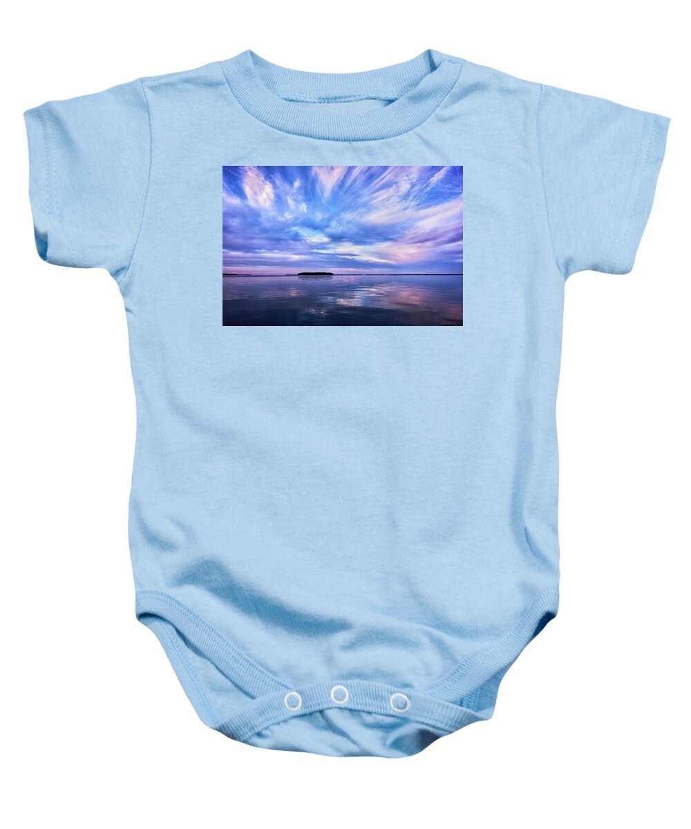 Sunset Baby Onesie featuring the photograph Sunset Awe by Louise Lindsay