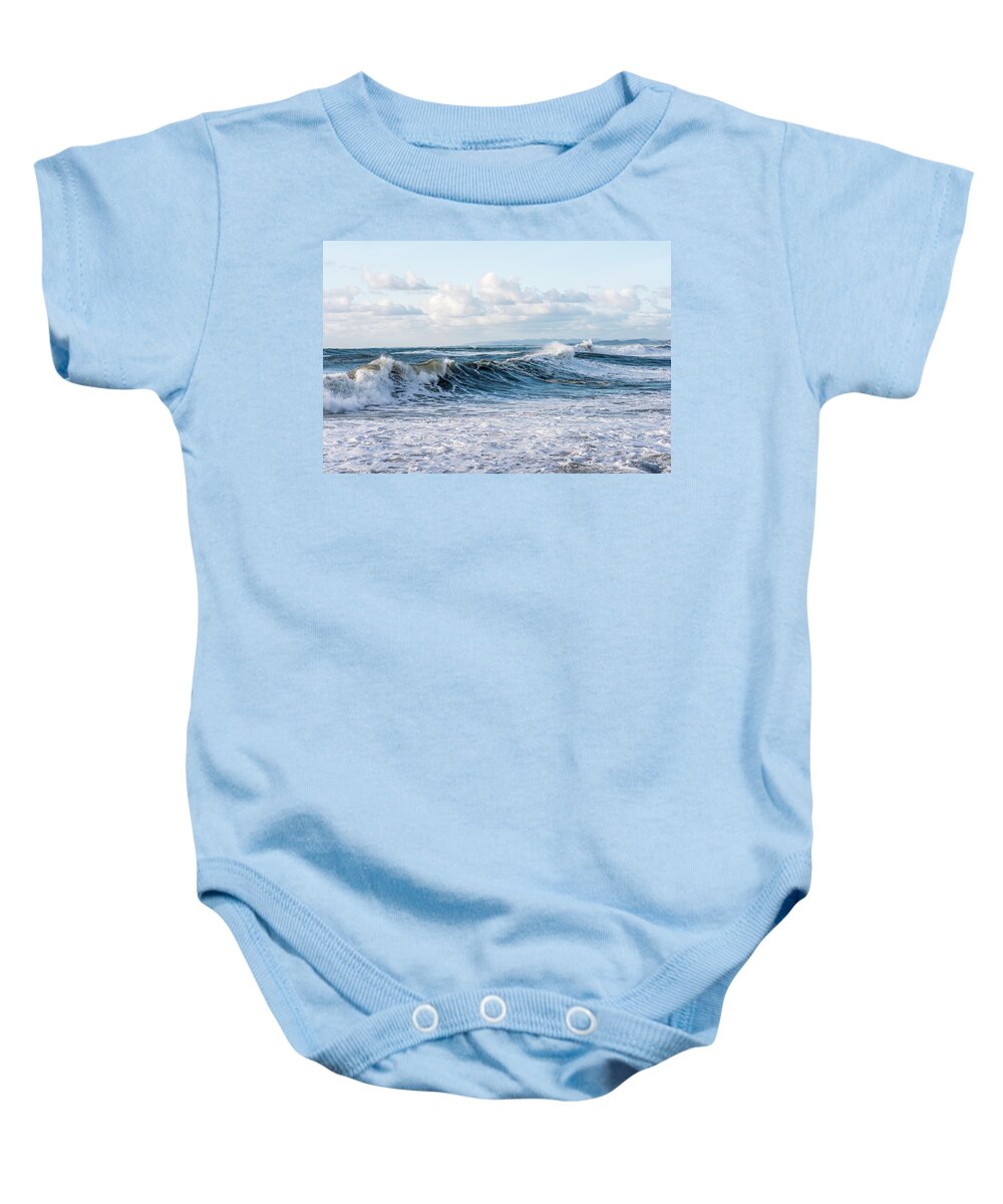 Clouds Baby Onesie featuring the photograph Surf and Sky by Robert Potts