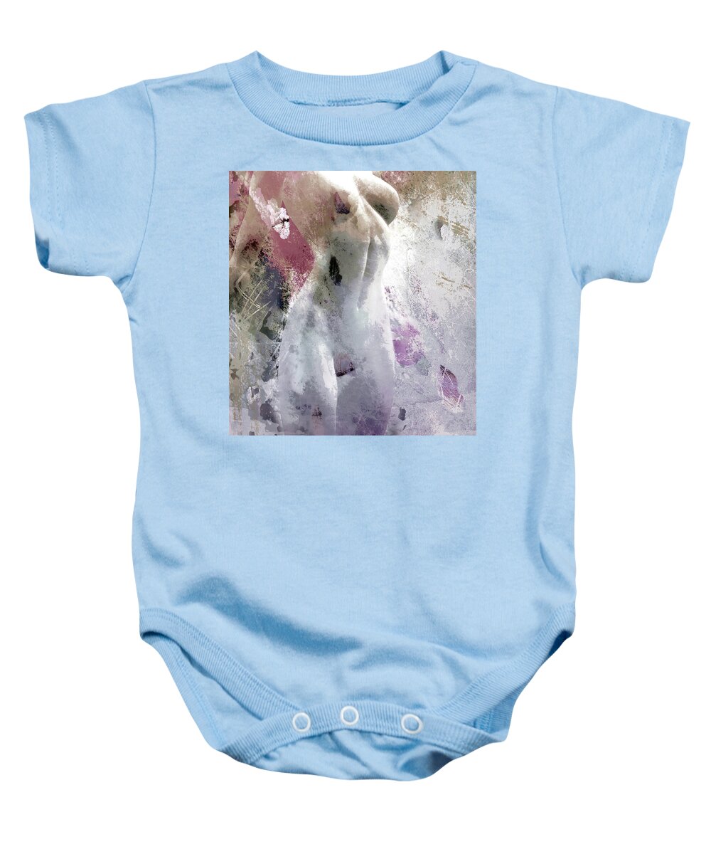 Abstract Baby Onesie featuring the painting Surrender by Jacky Gerritsen