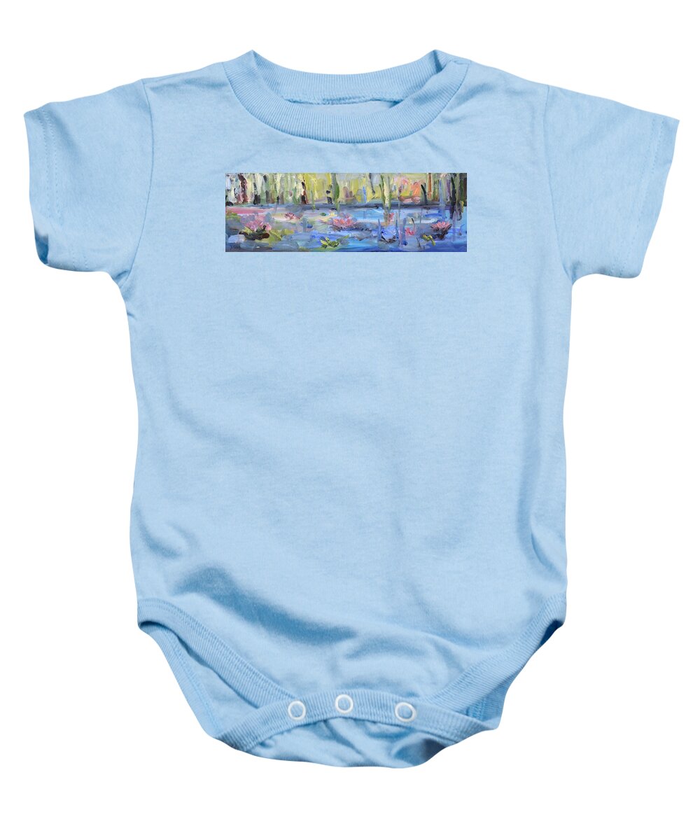 Lily Baby Onesie featuring the painting Sweet Solitude by Donna Tuten
