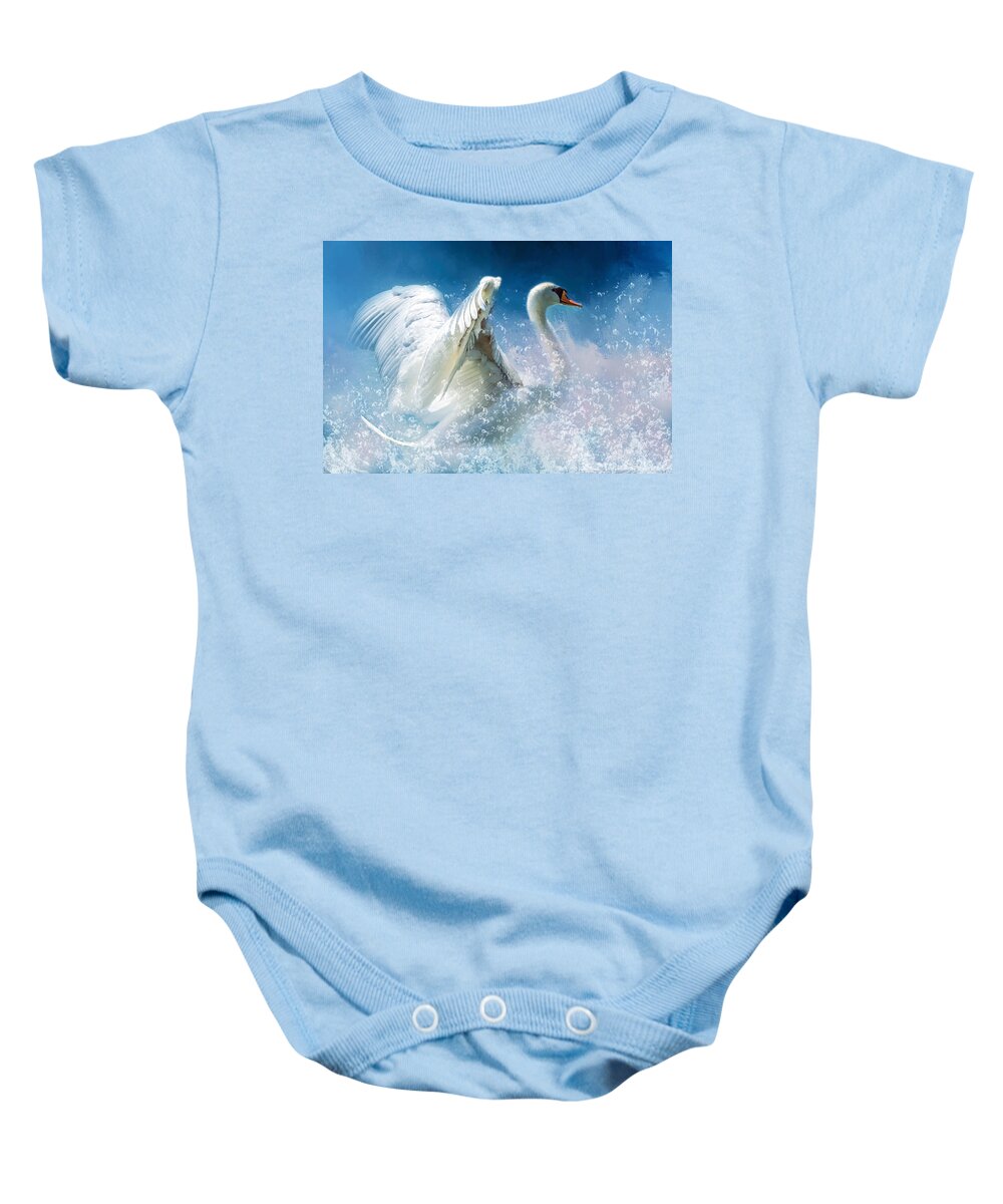 Tempestuous Beauty Baby Onesie featuring the mixed media Tempestuous Beauty by Georgiana Romanovna