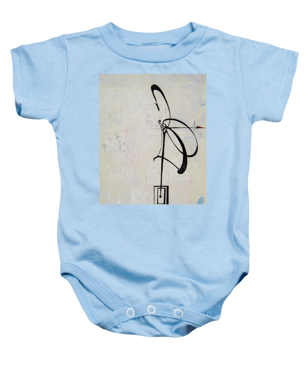 Abstract Baby Onesie featuring the painting The Death Of Temptation by Heather Joi