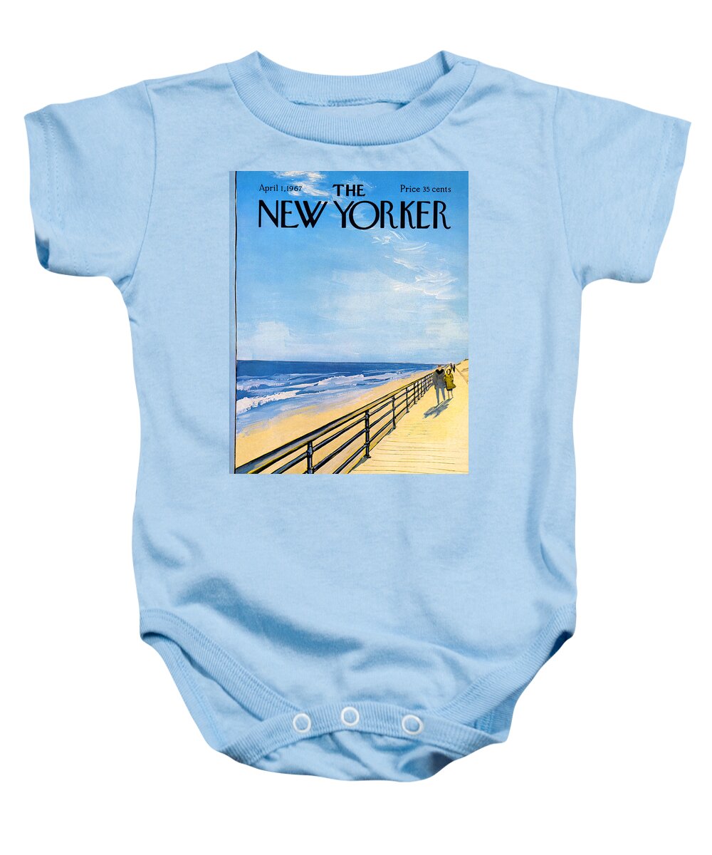 Arthur Baby Onesie featuring the painting The New Yorker Cover - April 1st, 1967 by Arthur Getz