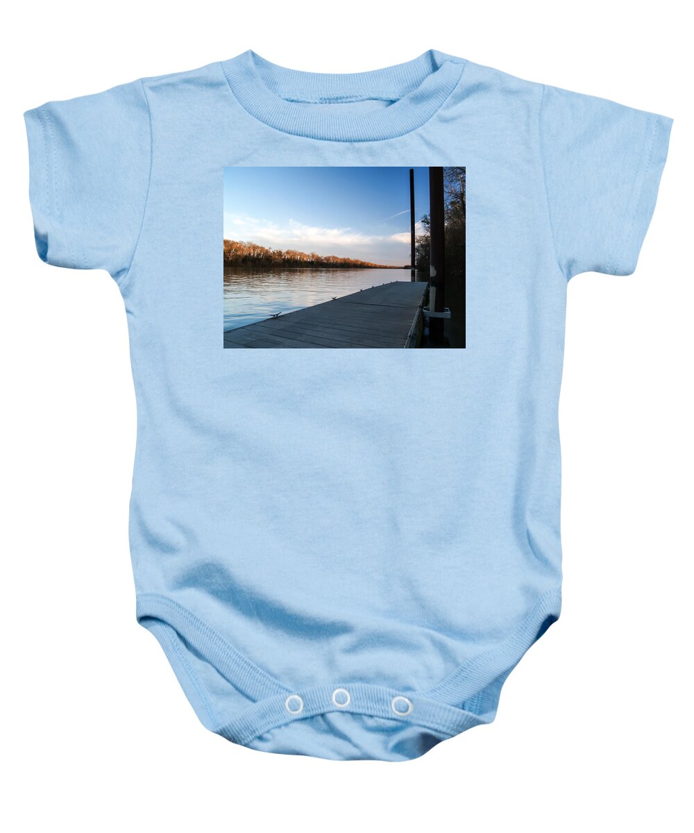 Cayce Baby Onesie featuring the photograph Thomas Newman Landing in Cayce by Charles Hite