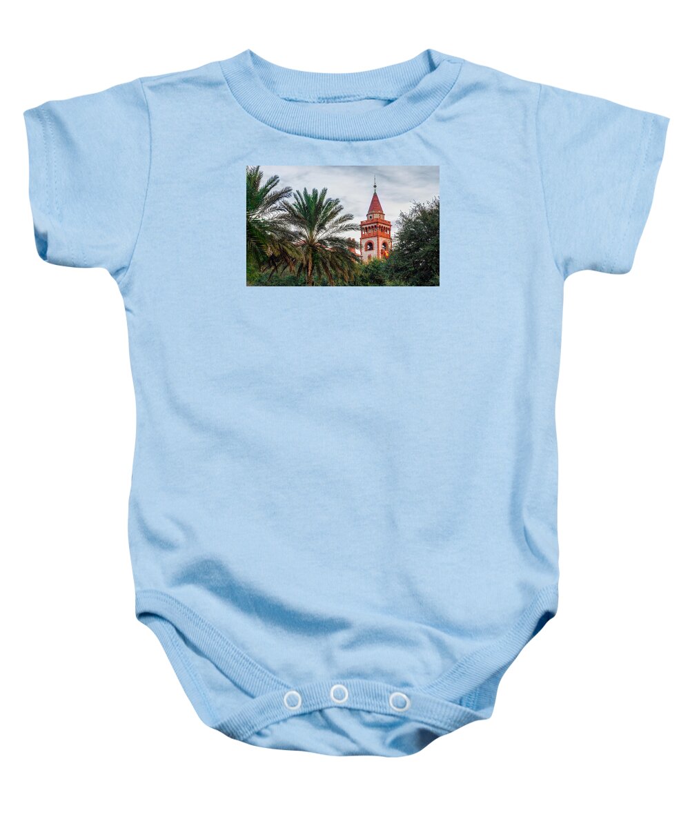 America Baby Onesie featuring the photograph Tower At Flagler College by Traveler's Pics
