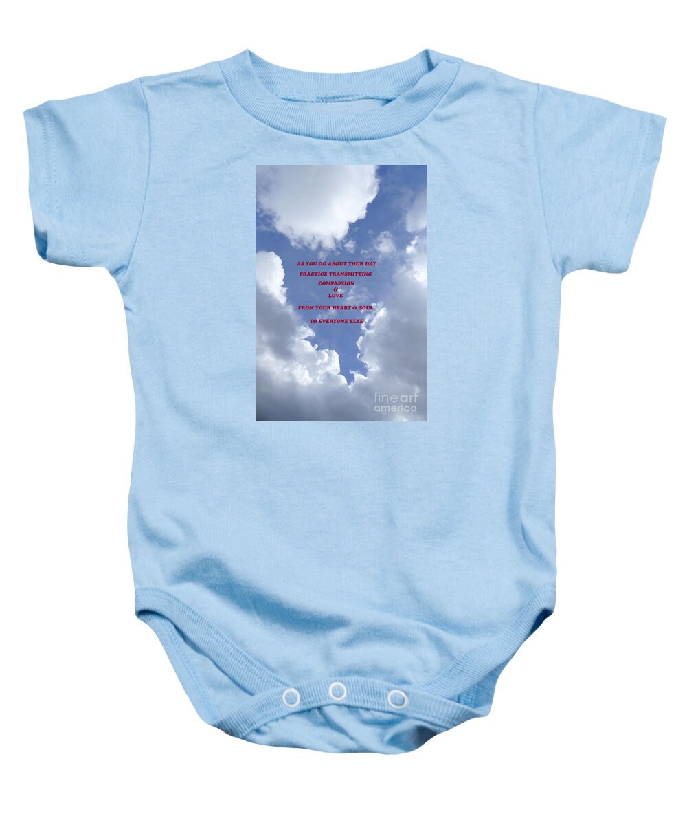 Photography Baby Onesie featuring the photograph Transmit Compassion and Love by Nora Boghossian