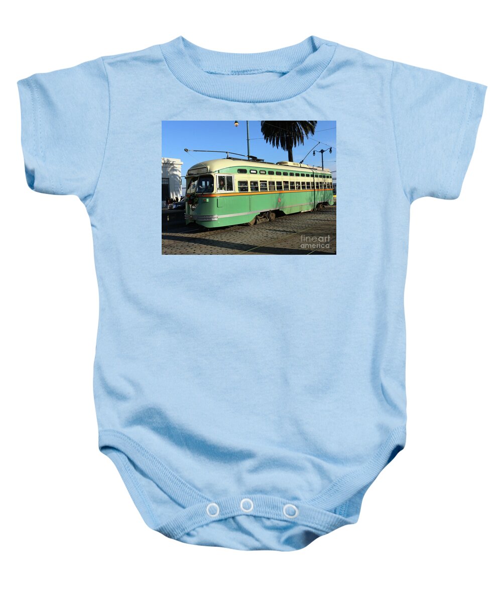 Cable Car Baby Onesie featuring the photograph Trolley Number 1058 by Steven Spak